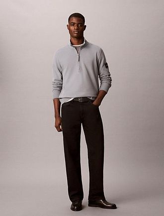 Calvin Klein Sudadera De Felpa De Algod&oacute;n Con Cremallera Parcial
