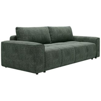 Vente-Unique Divano letto 4 posti in tessuto testurizzato verde MINTURNO