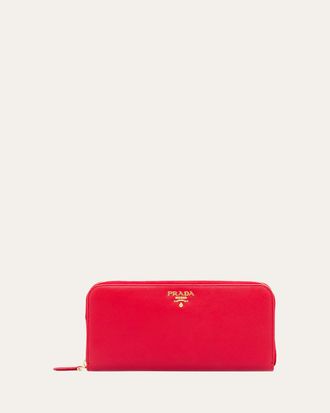 Prada Large Continental Leather Wallet