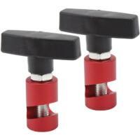 OEM Juego De 2 Abrazaderas De Soporte Para Elevaci&oacute;n Del Cap&oacute; Y Las Buj&iacute;as, Herramienta 2 En 1 Para Cap&oacute; Y Port&oacute;n Trasero Del Coche, Color Rojo - Crezuo