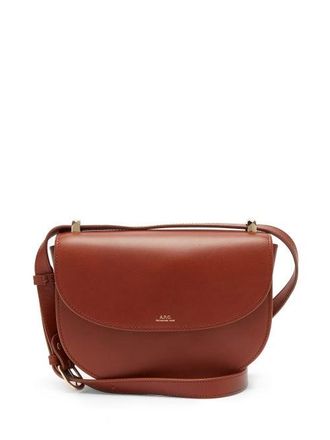 A.P.C. Gen&egrave;ve Cross-body Smooth-leather Bag - Womens - Tan
