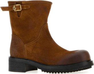 Versace Mens Caramel Suede Ankle Boots 1nk6jchestnutgold82 Stivali