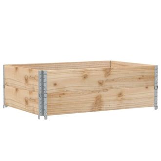vidaXL Jardinera De Madera Maciza De Pino 120x80 Cm Vidaxl