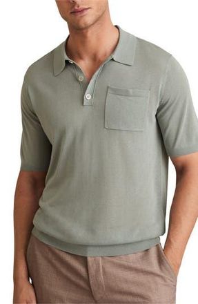 Reiss Nelson Pocket Polo Sweater in Sage at Nordstrom Rack, Size Xx-Large