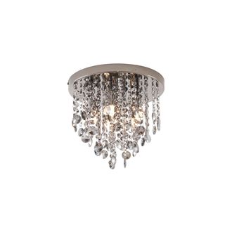 QAZQA Qazqa - Cl&aacute;sico/antiguo L&aacute;mpara De Techo Cl&aacute;sica Negra Con Cristal Ahumado - Medusa Vidrio /met&aacute;lica Redonda Adecuado Para Led Max. 1 X 8 Watt