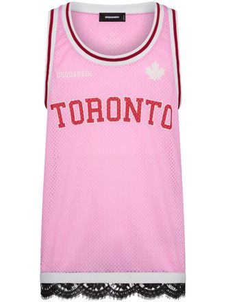 Dsquared2 Jersey tanktop - Roze