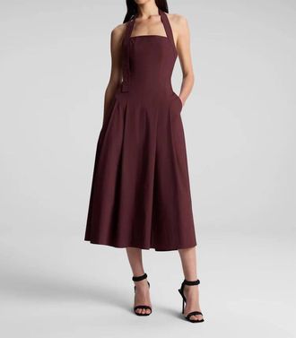 A.L.C. Natalie Halter Dress In Carob