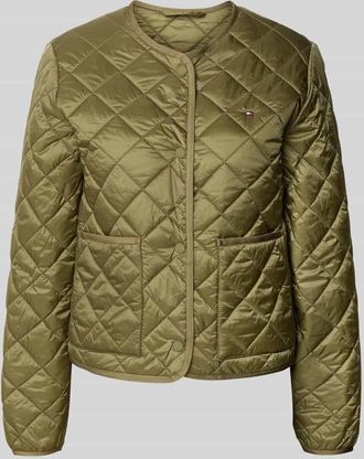 Tommy Hilfiger Regular Fit Steppjacke mit aufgesetzten Eingrifftaschen in Oliv, Größe XXL