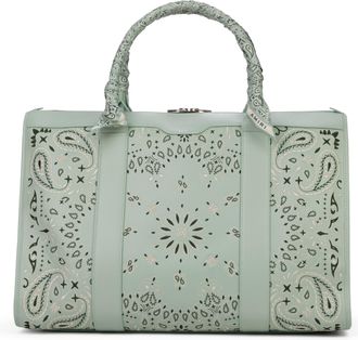 Amiri Frosty Green Bandana Weekender Bag