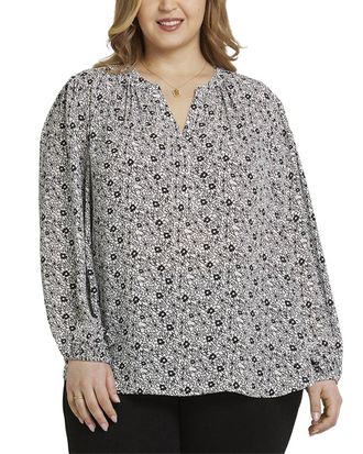 NYDJ Nydj Plus Puff Sleeve Popover