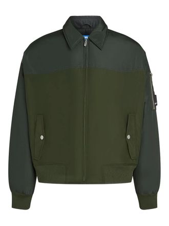 Karl Lagerfeld padded bomber jacket - men - Recycled Polyester - L - Green