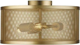 Searchlight Searchlight - Fishnet - Luminaria de techo a ras de luz 3 Malla Oro Mate, E27