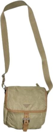 Prada Pre-owned Fabric Cross Body Bag - Dames - Vintage Schoudertas - Beige - ONE Size - Vintage