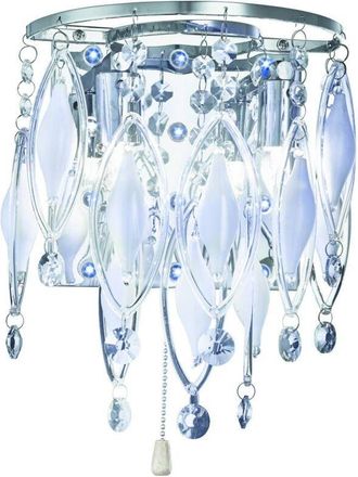 Searchlight Searchlight Spindle Led 2 Ljus Inomhus Glasvgglampa Krom, G9