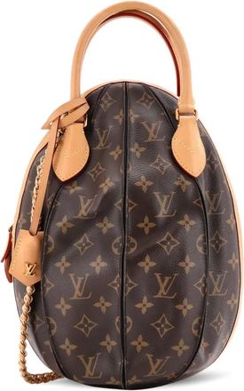 Louis Vuitton Egg Souple leren tas met monogram canvas - Zwart