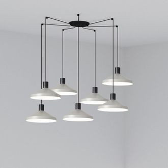 Faro Barcelona Faro Barcelona - Faro Kombo - L&aacute;mpara De Techo Colgante Cluster Gris, E27
