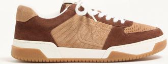 Valentino Garavani Sparry Trainer In Split Leather Man BROWN/CAMEL 40.5