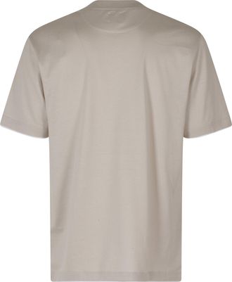 Eleventy MM Trimmed Crewneck Cotton T-Shirt