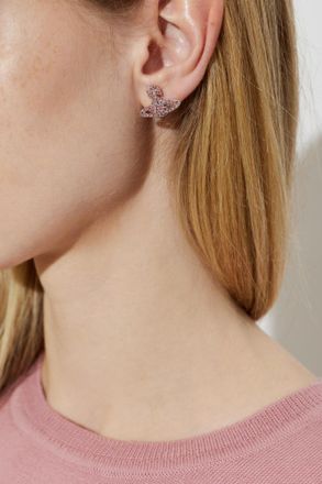 Vivienne Westwood Grace Bas Relief Stud Earrings, Womens, Silver