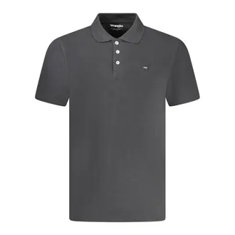 Wrangler Polo Shirts, male, Black, Size: S Short Sleeve Polo
