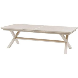 Hesperide Hesperide - Tavolo da giardino allungabile axiome in alluminio, effetto legno, lino e argilla, 12 posti a sedere - Hesp&eacute;ride