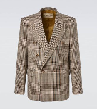 Valentino Prince of Wales check virgin wool blazer