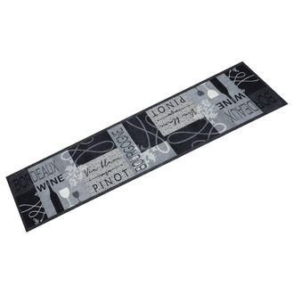 vidaXL Vidaxl - Alfombra De Cocina Lavable Terciopelo Vino Gris 60x300 Cm