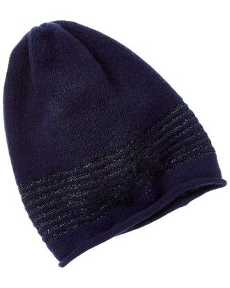 Portolano Slouchy Lurex Stripes Cashmere Hat