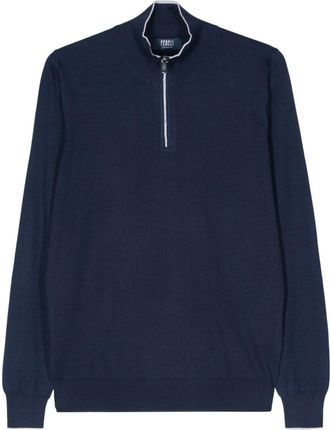 Fedeli cashmere-silk blend fine-knit jumper - men - Silk/Cashmere - 54 - Blue