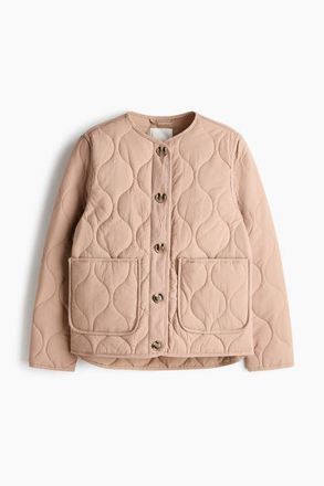 H&M Quilted Jacket in Beige at Nordstrom, Size Xx-Large