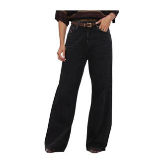 Diesel 1996D-Sire Wide Jeans - Dames - Jeans - Zwart - Maat: W27 L32 Katoen