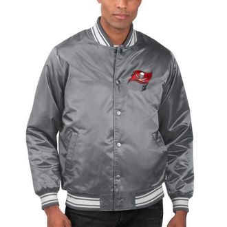 Starter Mens Starter Gray Tampa Bay Buccaneers Locker Room Satin Varsity Full-Snap Jacket at Nordstrom, Size Xx-Large