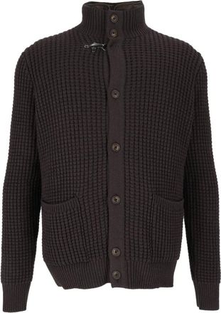 Fay Cardigan Gilet Stacc. F.8 - Knitwear - Hombre - Marr&oacute;n - L