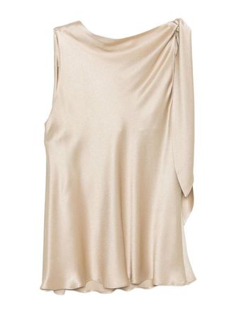 Antonelli Light beige cloe top with one-shoulder knot