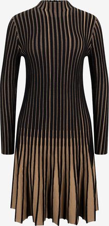 Akris Kurzes Jacquard-Strickkleid mit vertikalen Streifen