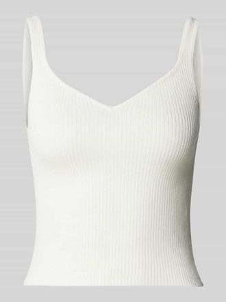 Only Top mit Herzausschnitt Modell MIRI in Offwhite, Gr&ouml;&szlig;e L