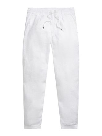 Polo Ralph Lauren Lateef White Linen Slim Tapered-Fit Trousers