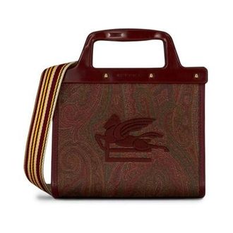Etro Geborduurde Paisley Print Tote Tas Etro, Brown, Dames