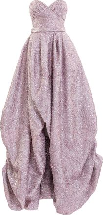 Saiid Kobeisy Brocade High-Low Dress