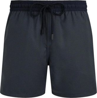 Vilebrequin Aansluitende Micro Check Wol Zwemshorts voor Heren - Heren - Strandmode - Blauw - L - Wol - Badmode