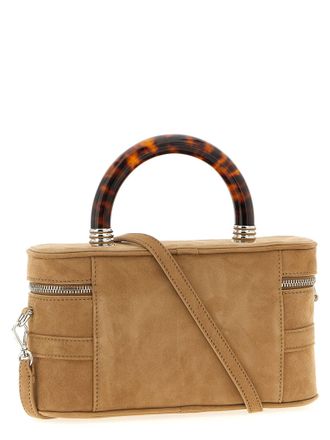Roger Vivier Womens Top Handle Bag Beige Goat Leather
