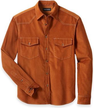 Paul Fredrick Fleetwood Corduroy Solid Western Shirt