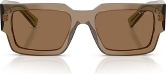 Prada 0pr B17s Oversized Rectangular Acetate Sunglasses
