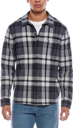 Vince Plaid Knit Shirt Jacket