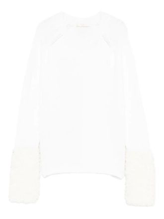 Fedeli Olivina trui met textuur cuffs - Beige