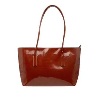 Prada Pre-owned Tote Bags, female, Brown, Size: ONE SIZE Pre-owned Patent Leather Tote