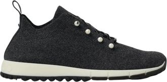 Jimmy Choo London Slip-On Knit Sneakers - Dames - Sneakers - Zwart - 36 EU - Schoenen