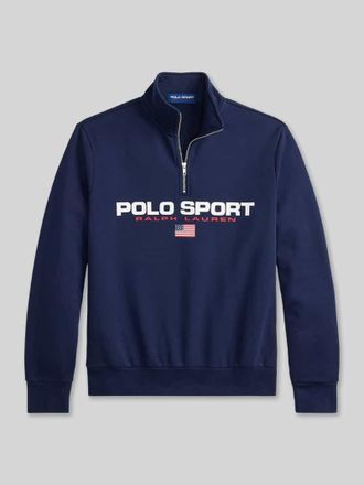Polo Ralph Lauren Relaxed Fit Troyer aus Baumwoll-Mix in Marine, Gr&ouml;&szlig;e XXL