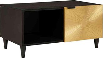 vidaXL Coffee Table Black and Gold 80 x 50 x 40 cm vidaXL