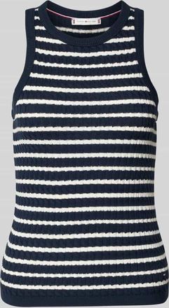 Tommy Hilfiger Slim Fit Pullunder aus reiner Baumwolle in Marine, Größe XXL